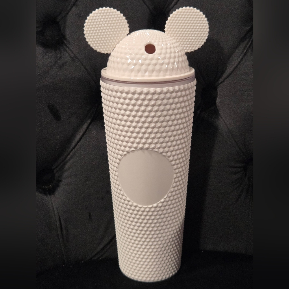 Textured White Tumbler with Ears